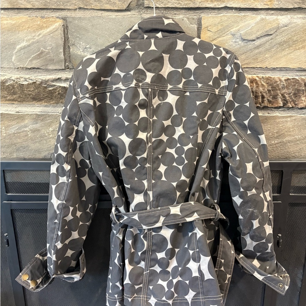 Boden waxed cotton jacket in gray and brown polka dot ‘camo’ pattern - Picture 2 of 5